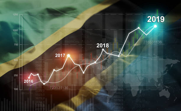istock Growing Statistic Financial 2019 Against Tanzania Flag 1077094008