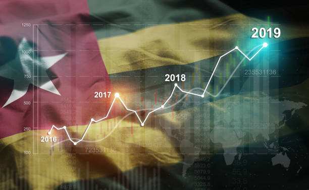 istock Growing Statistic Financial 2019 Against Togo Flag 1077094054