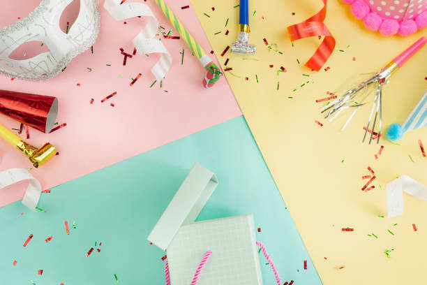 istock Colorful celebration party background with copy space 1077105662