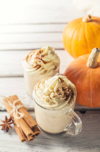istock Pumpkins spice latte with pumpkins 1077106414