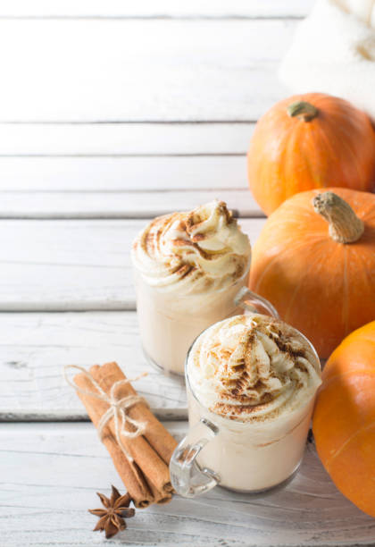 istock Pumpkins spice latte with pumpkins 1077106442
