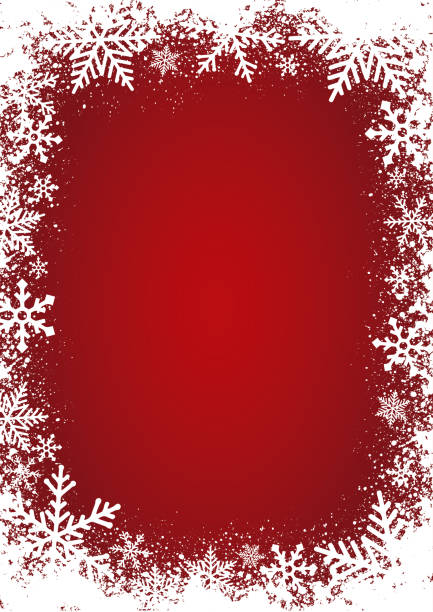 ilustraciones, imágenes clip art, dibujos animados e iconos de stock de fondo de la imagen de invierno (nieve cristal) / rojo - ice crystal winter nature ice