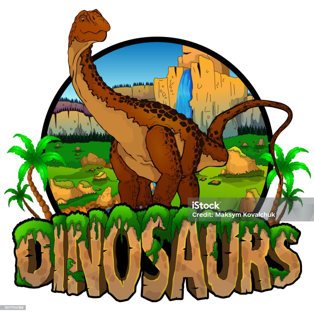 Ilustración de Logo Mundo Dinosaurios Diplodocus Ilustración De Vector y  más Vectores Libres de Derechos de Dinosaurio - iStock