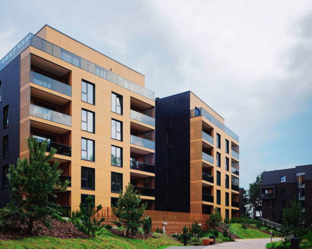 istock Modern European residential buildings quarter 1077122300