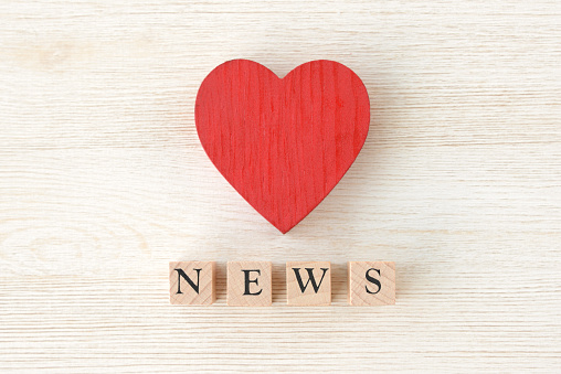 NEWS logos with heart object