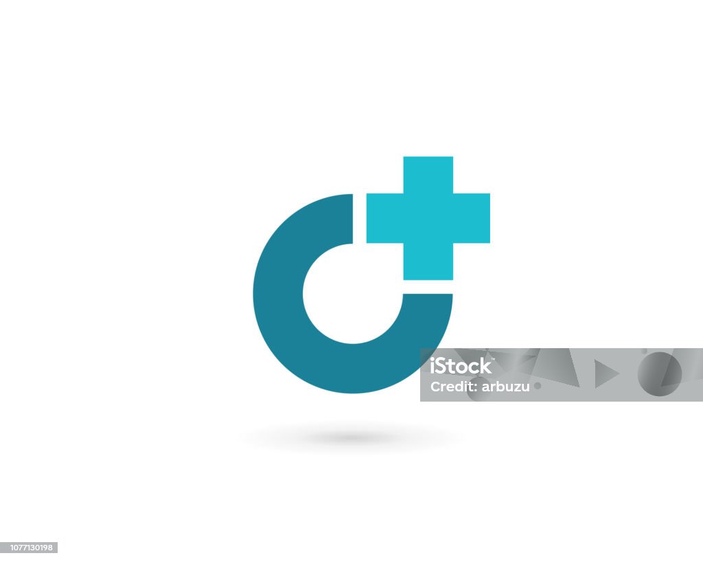 Traverser ou plus avec création d’icône logo lettre O - clipart vectoriel de Logo libre de droits