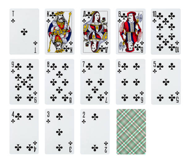 istock Set of cross playing cards isolated on white 1077132796