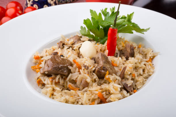 istock Traditional uzbek rice pilaf dish 1077134280