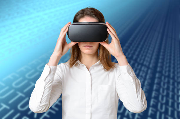 istock Woman adjusting 3D glasses 1077135976