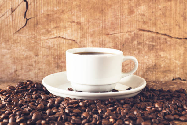istock Cup of coffee with coffee beans 1077136390