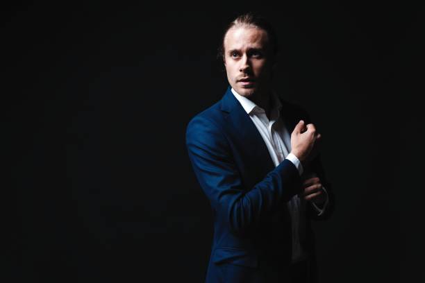 istock Elegant young handsome man. Studio fashion portrait 1077145890