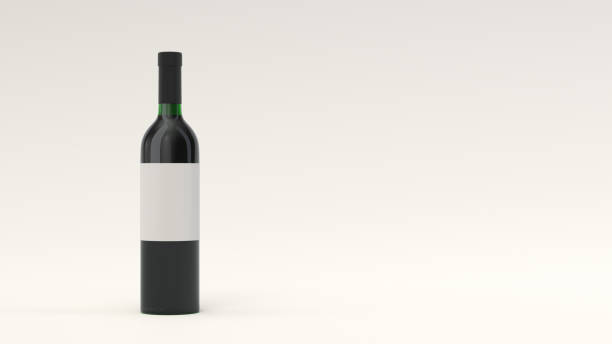 istock Mockup for bottle of red wine with blank label 1077146482