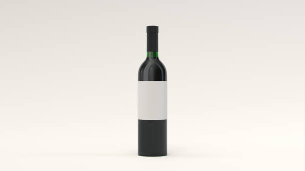 istock Mockup for bottle of red wine with blank label 1077146800