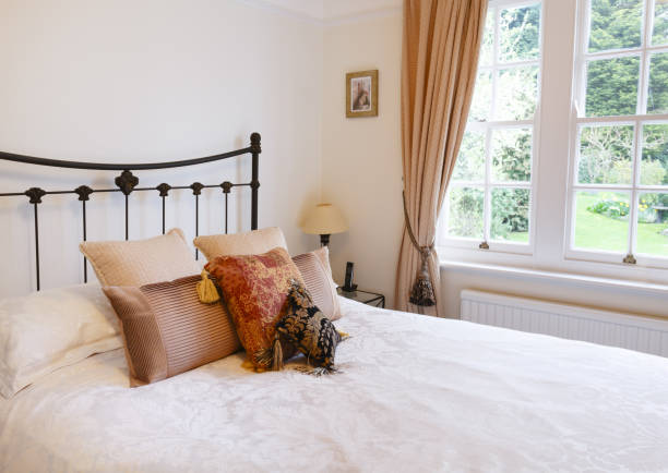 istock Bedroom interior in a traditional house 1077146880