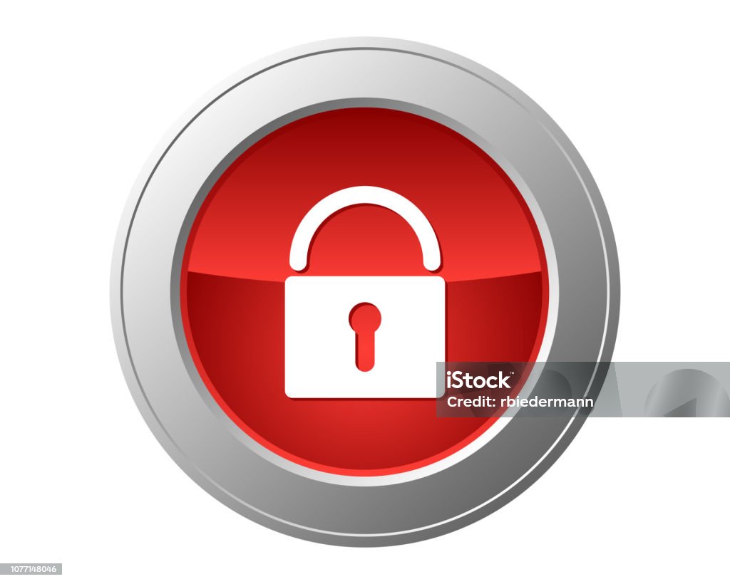 Lock Button Download Lock Button Stock Illustration - Download Image Now - Abstract, Circle ...