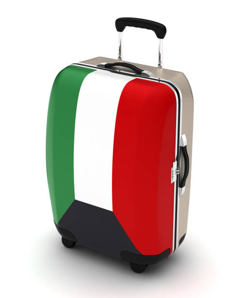 Poignée De Bagage Confort Néoprène Avec Drapeau Italie – Identifiant Valise Antidérapant, Fente Pour Carte De Contact - 2