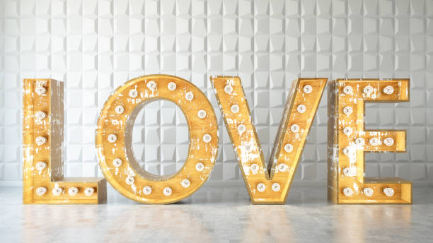 istock Love Sign in White Interior 1077152588