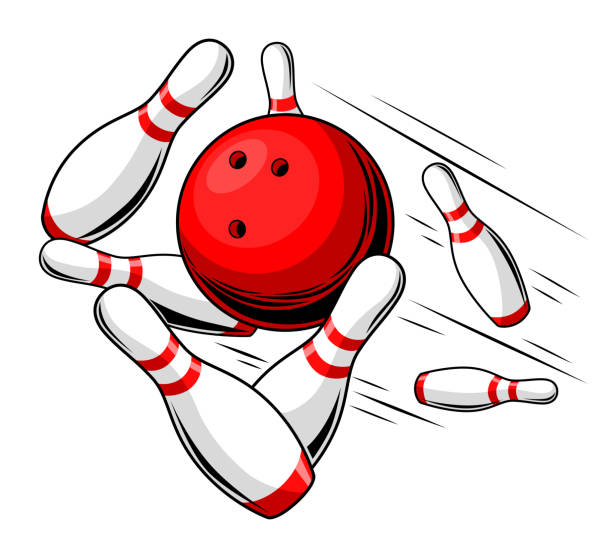 bowling - strike stock-grafiken, -clipart, -cartoons und -symbole