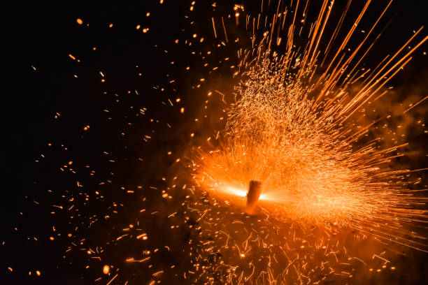 istock Bright beautiful colorful firework light up the sky. 1077160408