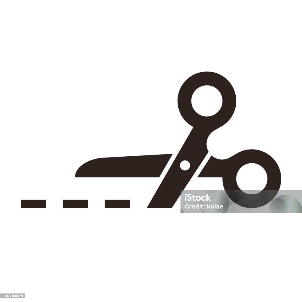 Open scissor in white background icon Royalty Free Vector