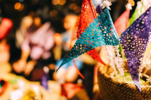 flag in Loy Krathong Festival in Thailand