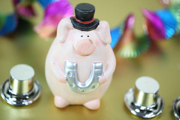 istock Lucky pig, piggy to New Year 1077165042