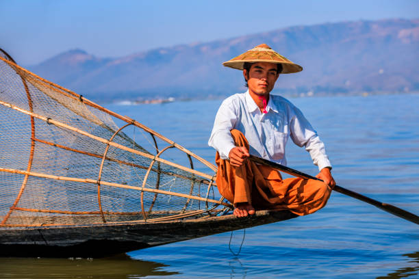 istock Fisherman on Inle Lake, Shan State, Myanmar 1077167636