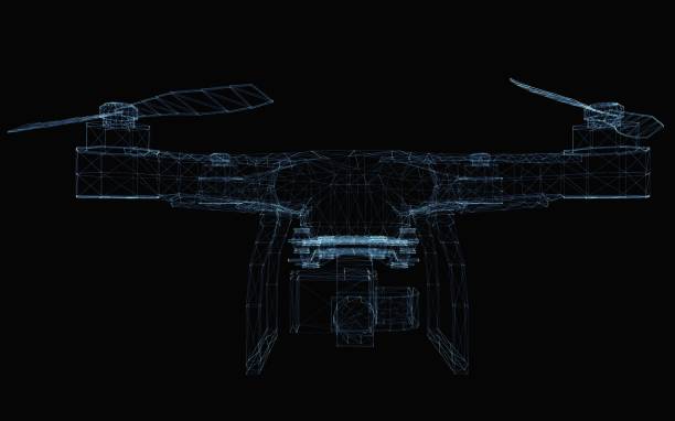 istock Drone concept consisting of luminous lines 1077167810