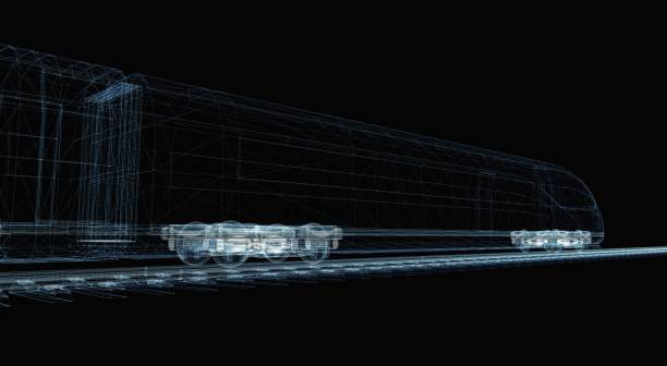 Wireframe Train Rail Wireframe Stock Photos, Pictures & Royalty-Free Images - iStock