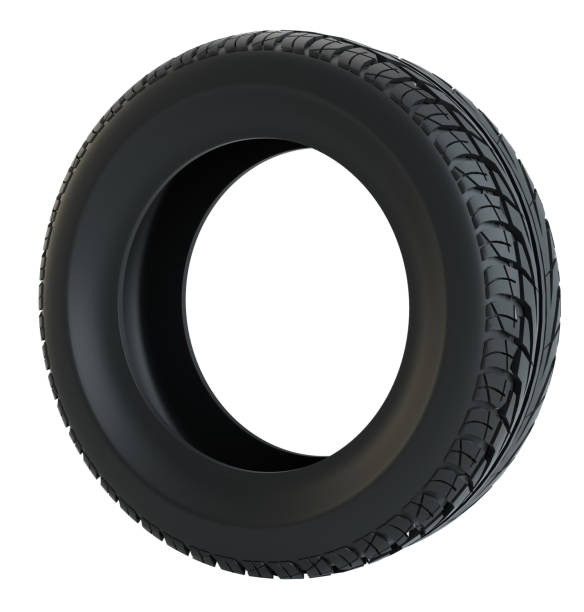 istock Car tire isolated on white background 1077170958