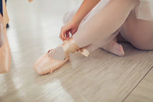 istock Taking of ballet shoes 1077173830