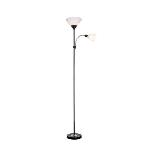 istock Metal floor lamp with two plastic lampshades 1077181750