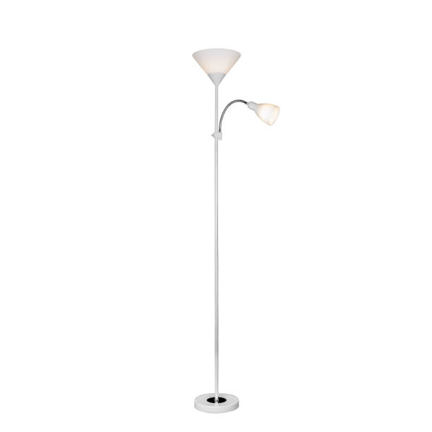 istock Metal floor lamp with two plastic lampshades 1077181754