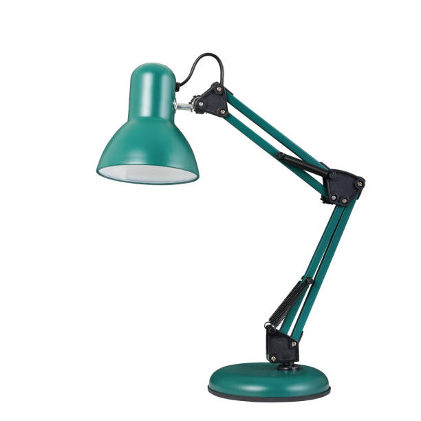 turquoise table lamp in a classic style - lamp imagens e fotografias de stock