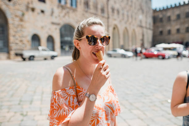 istock Eating Ice-Cream in Volterra 1077181942