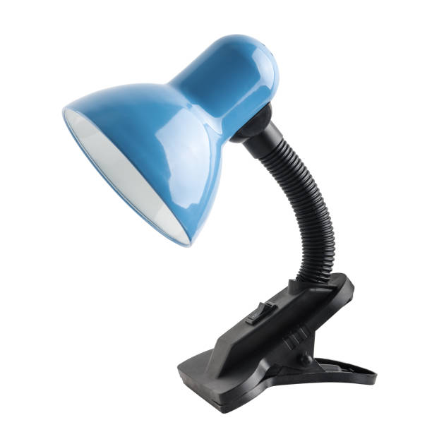 istock Blue table lamp in a classic style on a clamp 1077182084