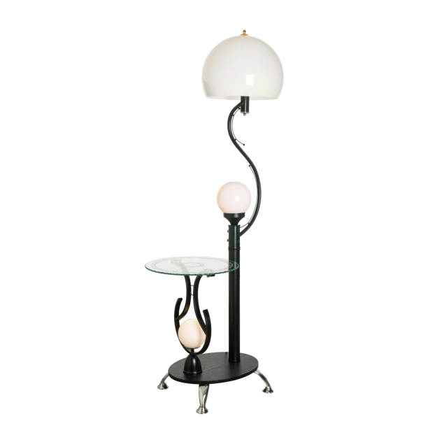 istock Decorative floor lamp with a table in a classic style 1077182894