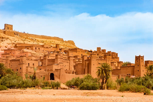 Unesco heritage Ait Ben Haddou casbah in Morocco Unesco heritage Ait Ben Haddou casbah in Morocco. Tourist attraction casbah stock pictures, royalty-free photos & images