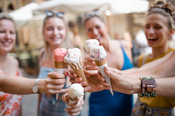 Women Keeping Cool in Volterra