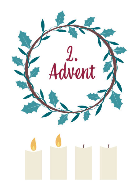 アドベント リース。 - christmas candle wreath backgrounds点のイラスト素材／クリップアート素材／マンガ素材／アイコン素材
