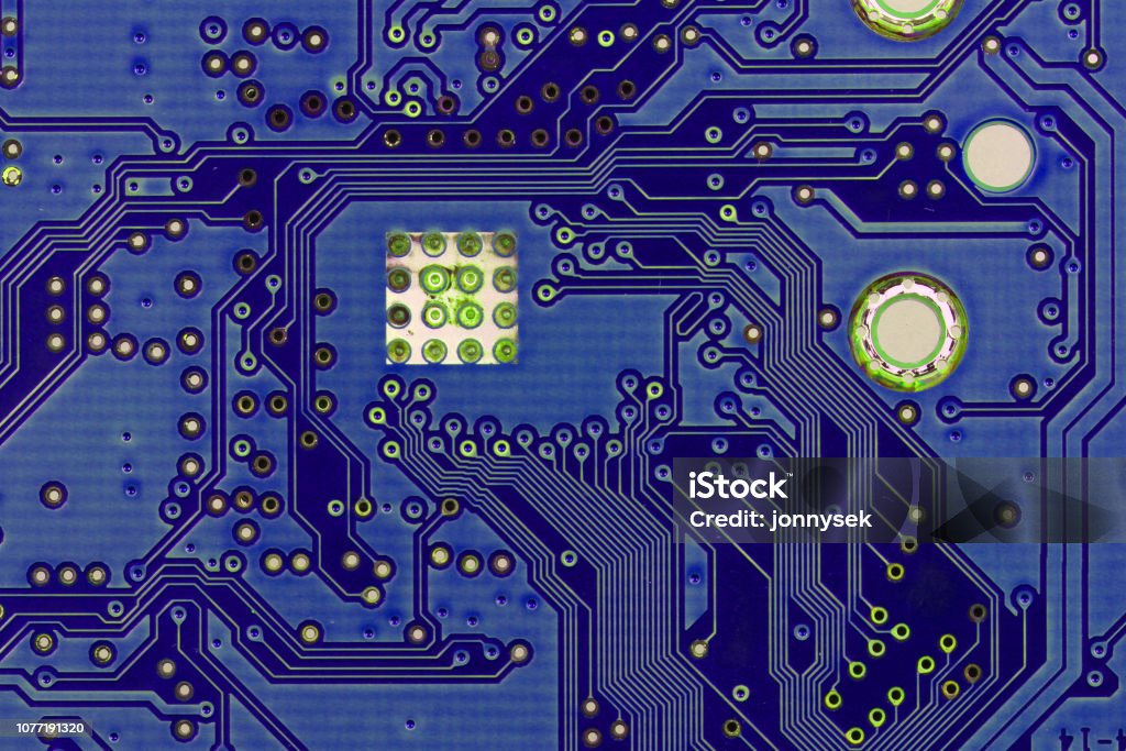 Microchip Texture Background Blue Microchip Texture Stock Photo - Download Image Now - Abstract ...