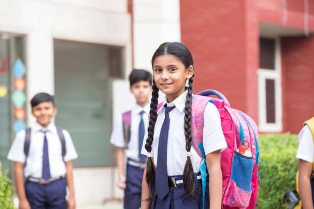 istock Kids Going school - stock images 1077195416