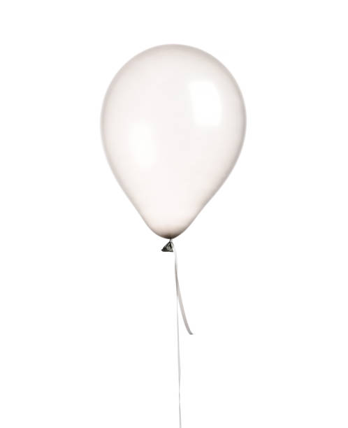 istock Big helium inflatable latex silver white balloon for decorations on birthday wedding corporative party isolated on white 1077196548