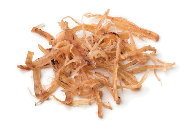 istock Traditional dried shredded seasoned squid 1077200814