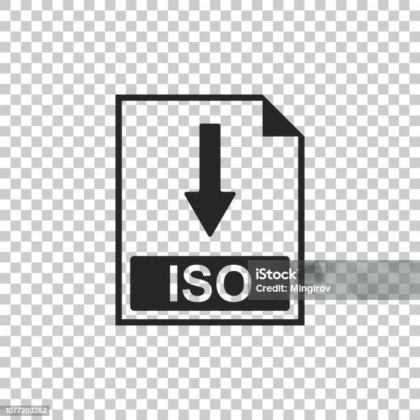 Iso File Document Icon Download Iso Button Icon Isolated On Transparent Background Flat Design Vector Illustration Stock Illustration - Download Image Now