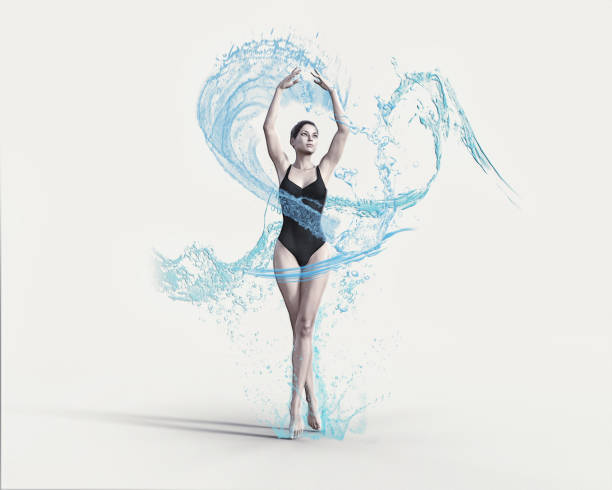istock Young and beautiful gymnast. This is a 3d render illustration. 1077219332
