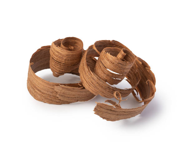 istock Curled wooden shavings 1077221064