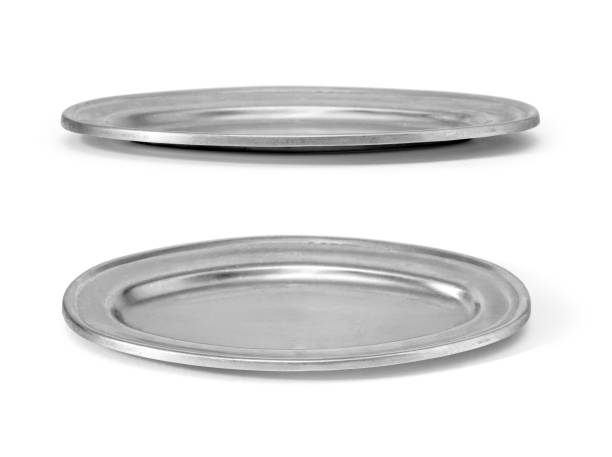 istock Scratched round metal plate 1077231668