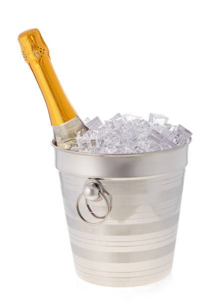 istock Champagne bottle in a bucket with ice 1077237222
