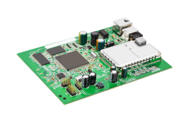 녹색 모뎀 마더보드 - circuit board connection block computer mother board 뉴스 사진 이미지